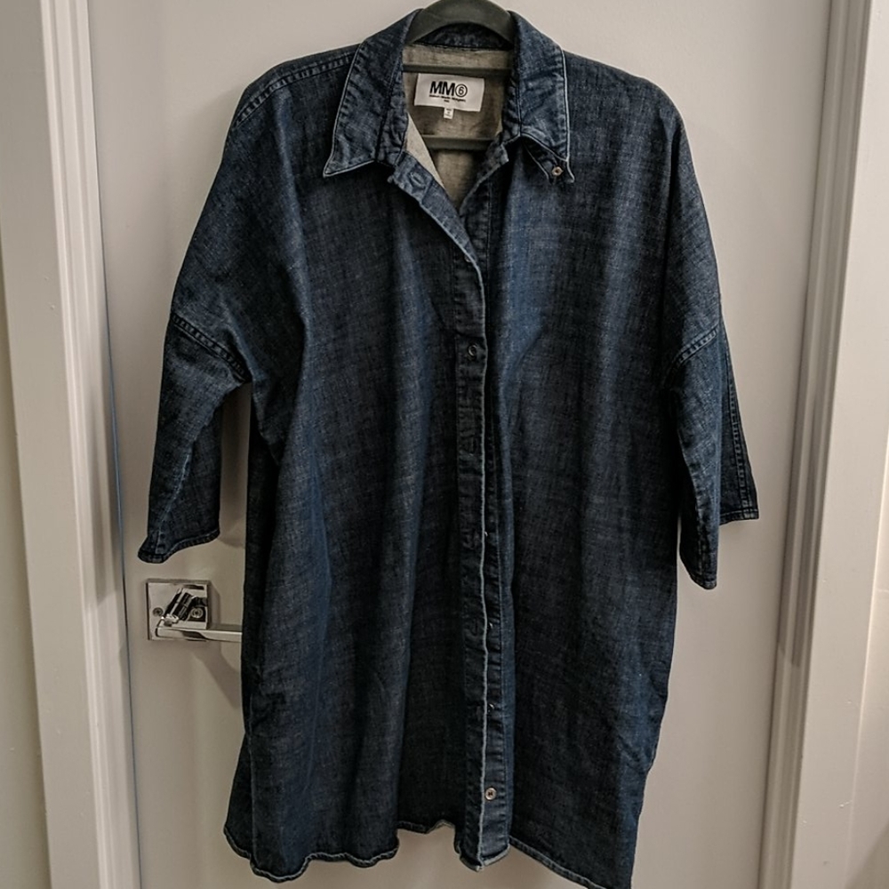 MM6 denim shirt dress
